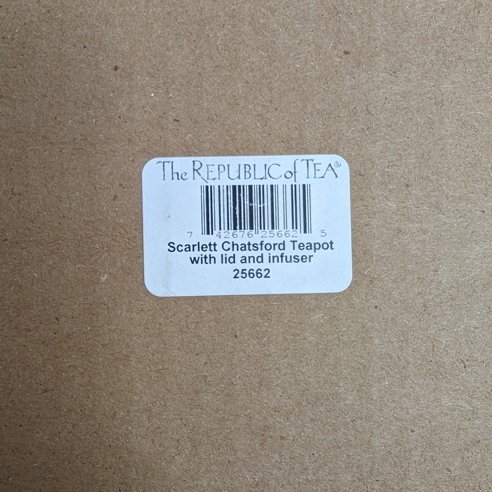 The Republic of Tea Scarlett Cha I'tsford Teapot with Lid and Infuser New In Box - Picture 9 of 15